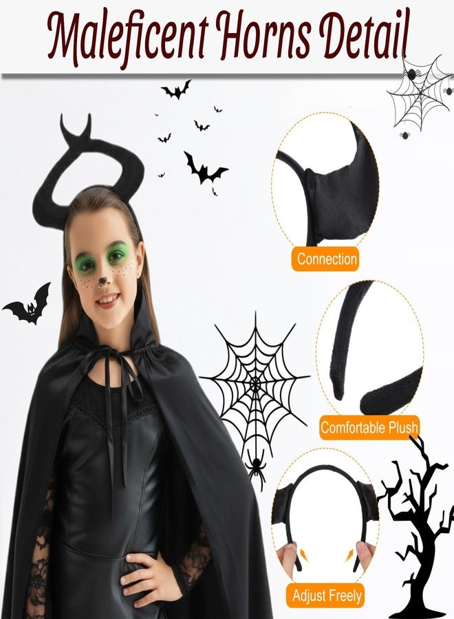 JOINPAYA Maleficent Horns: Halloween Demon Horns Headband Cosplay for Women Men - Devil Black headband Party Dress Up Costume Accessories (Black) - Image 4